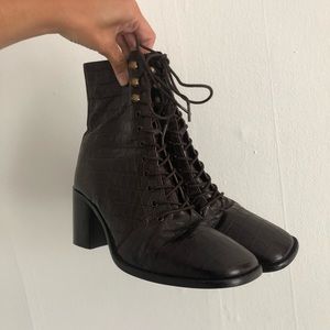 Brand new lace up boots